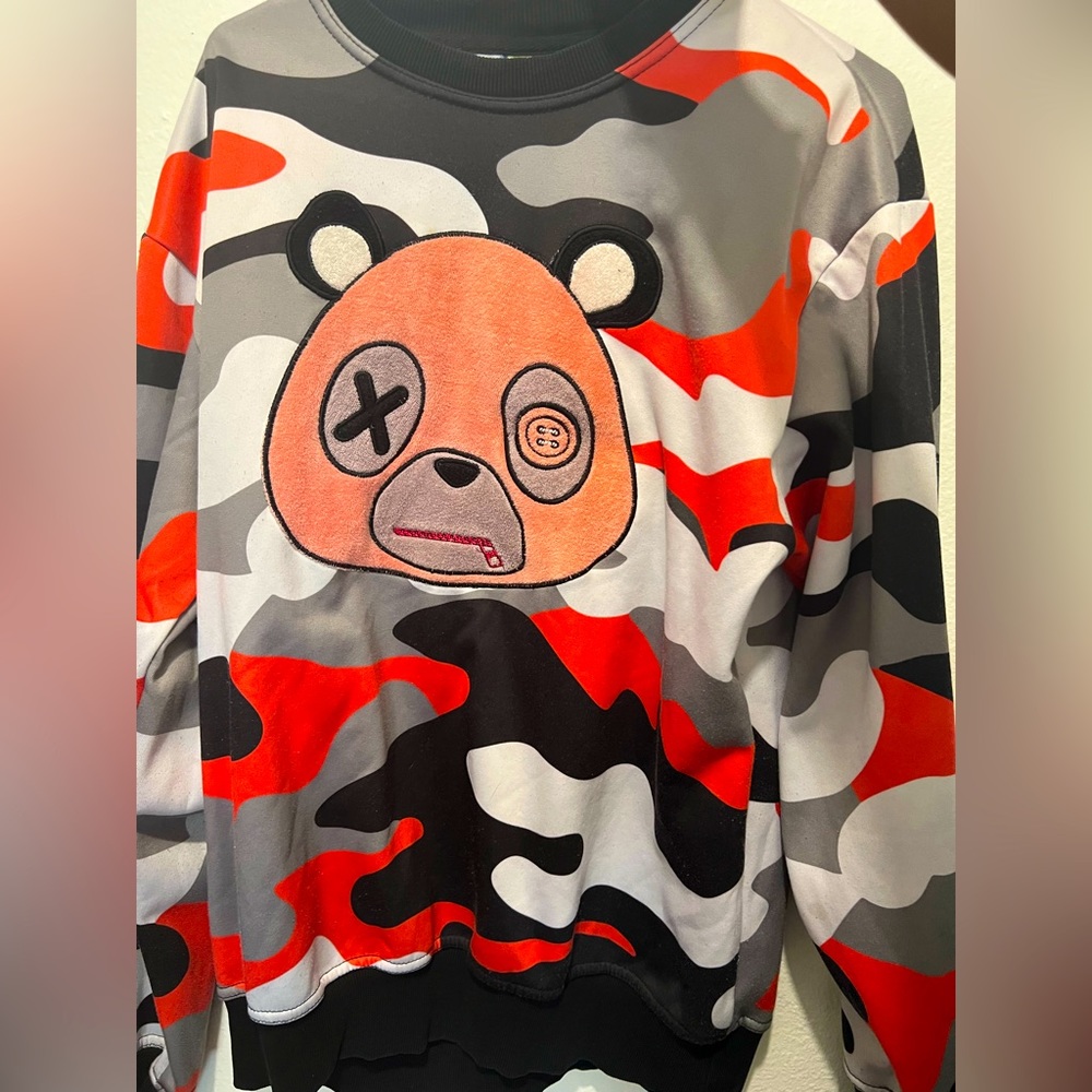 Camo panda sweater